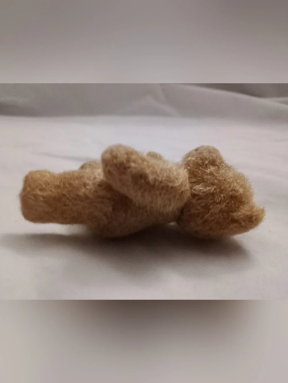 Vintage Dollhouse Teddy Bear Flocked Posable Toy